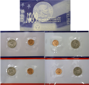 1999-P/&D Susan B Anthony Uncirculated Coin Set