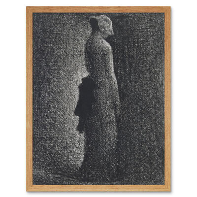 Georges Seurat The Black Bow Art Print Framed 12x16