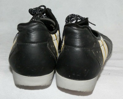 Chaussures vélo poulidor PATRICK cuir noir vintage neuves