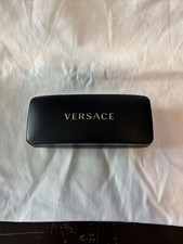 Versace Black Gold Leather Sunglasses Clam Shell Hard CASE ONLY