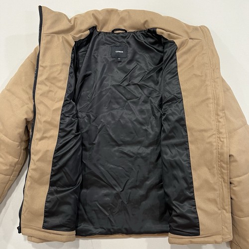 Express Lightweight Puffer Jacket Brown Tan Men’s XL - Picture 8 of 14
