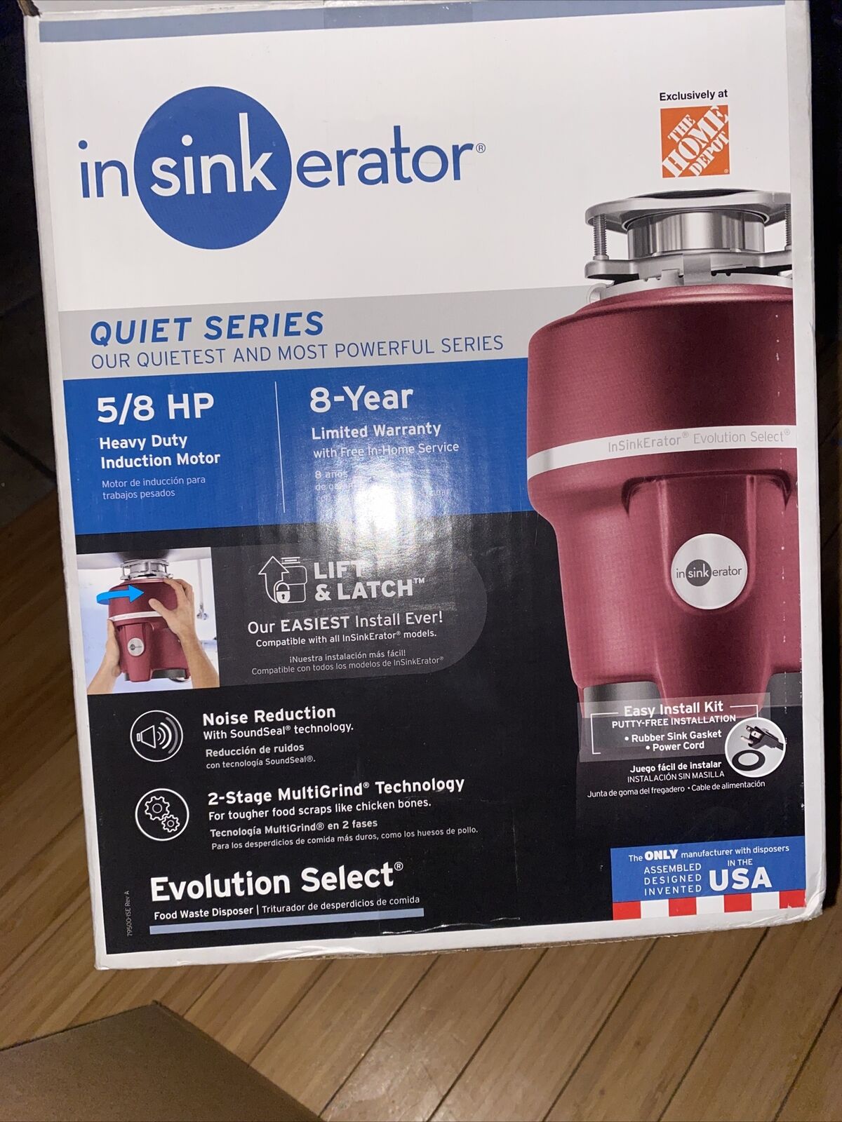 InSinkErator Quiet Series Evolution Select Garbage Disposer 3/4 HP Disposal