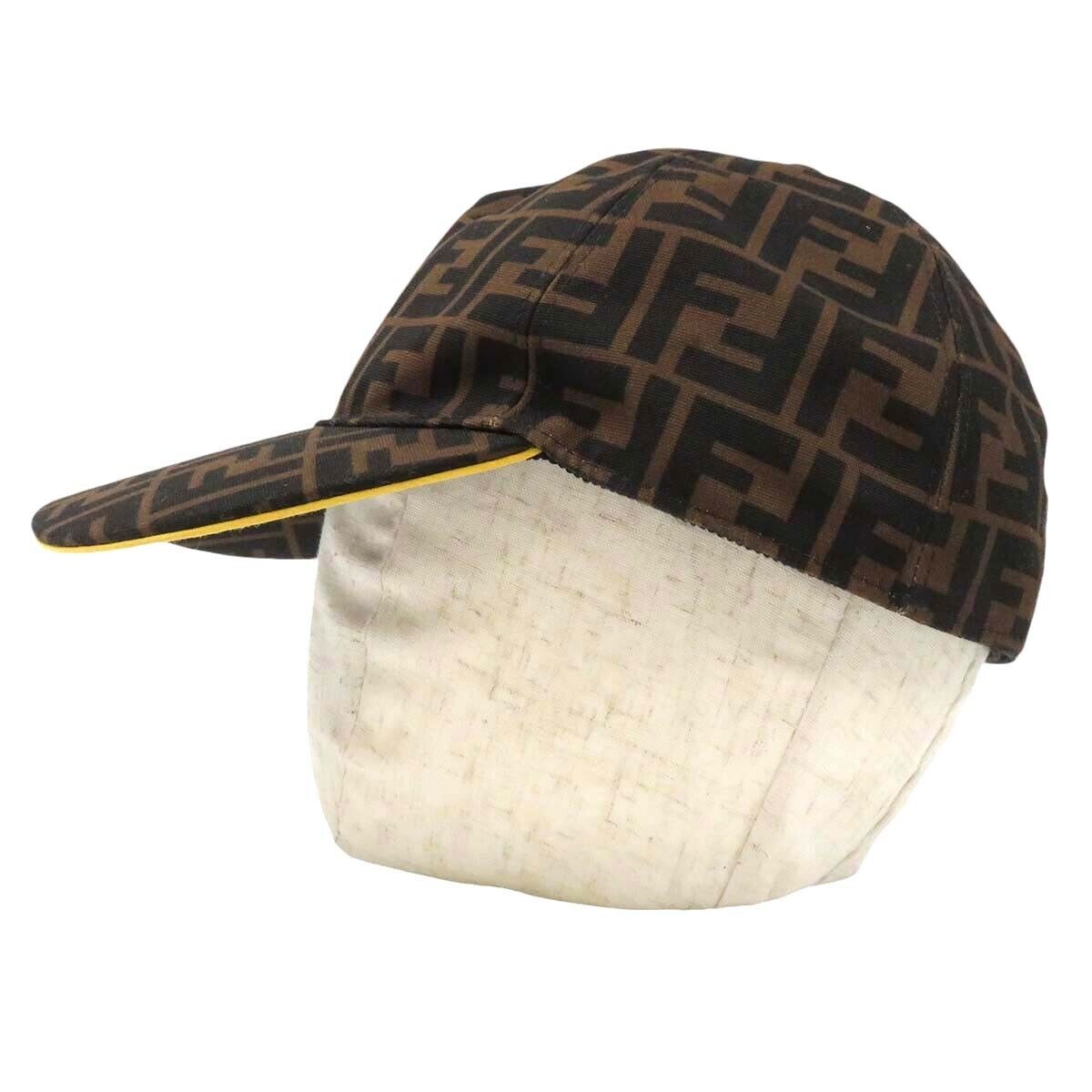 Fendi FF Pattern Baseball Cap FXQ768 A66O Unisex Brown Black Fendi FF Pattern Baseball Cap FXQ768 A66O Unisex Brown Black