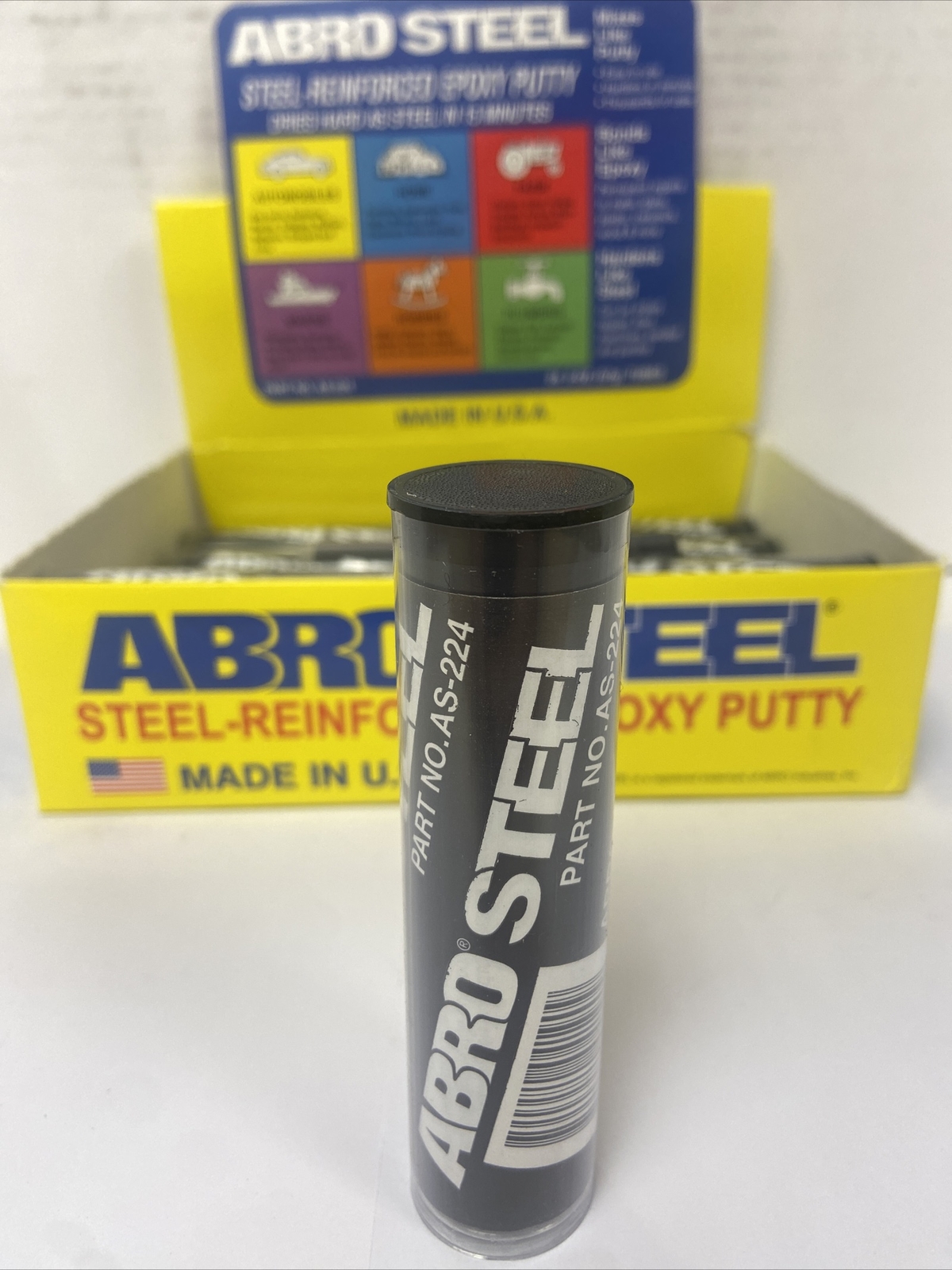 ABRO Quicksteel Steel Reinforced Epoxy Putty Metal Repair Weld