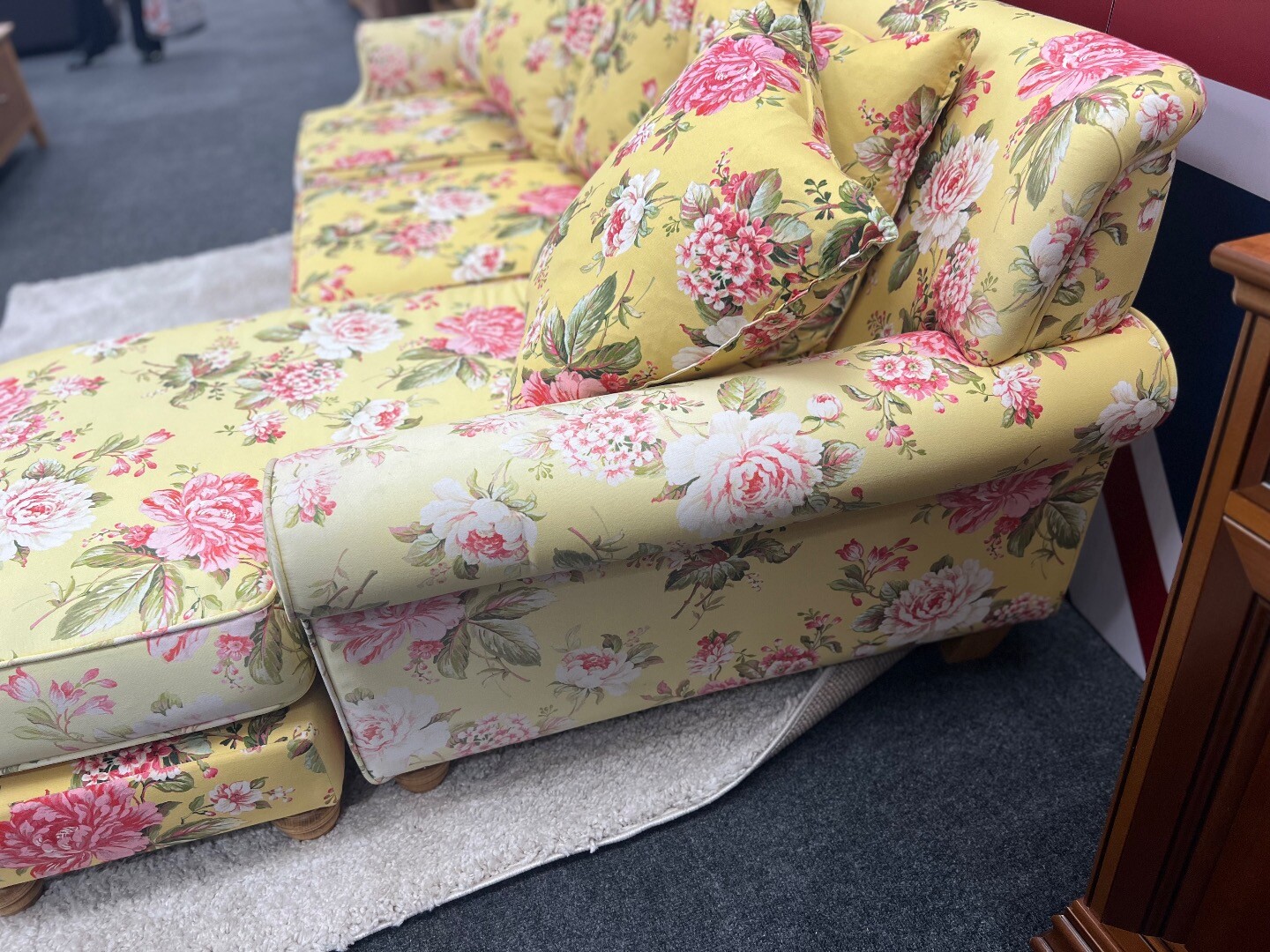Beautiful DFS ELLIE Floral Pattern Yellow Sofa 3 Seater Chaise End CS BD1 eBay