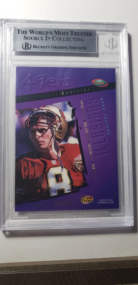 Steve Young 1996 Playoff Illusions Spectralusion Dominion Bgs 8,0 Foto 3 de 3