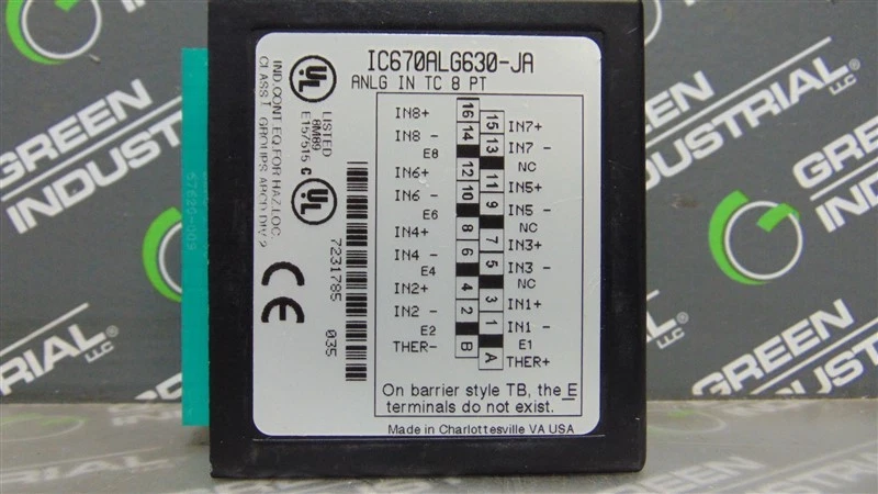 Módulo de entrada de termopar aislado GE Fanuc IC670ALG630-JA USADO Foto 4 de 4