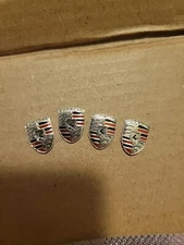 4X Porsche Key Fob Replacement Colored Crest Small Emblem Logo (4 Total)