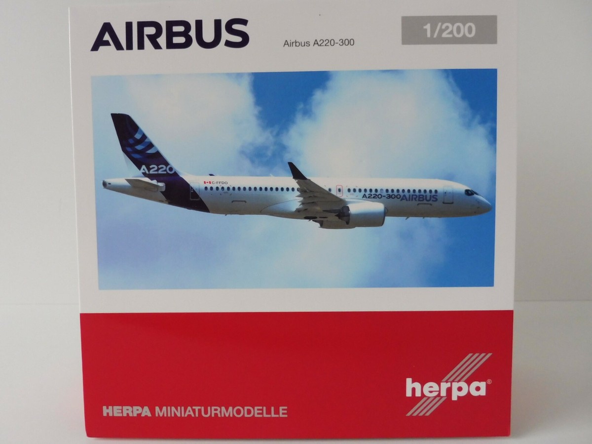 1/200 herpa ボンバルディアCS300(エアバスA220) Airbus A220-300 1/200 Herpa 559515 Bombardier CS300 House