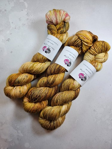 Sw Merino Seide Kaschmir Garn, 4-ply, Griffweise Gewicht, 100 G, Golden Drache - Bild 3 von 6