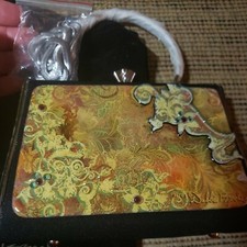 Debbie Brooks Evening Bag - Vtg Clutch - Petite Sassy - Gold and Brown Paisley