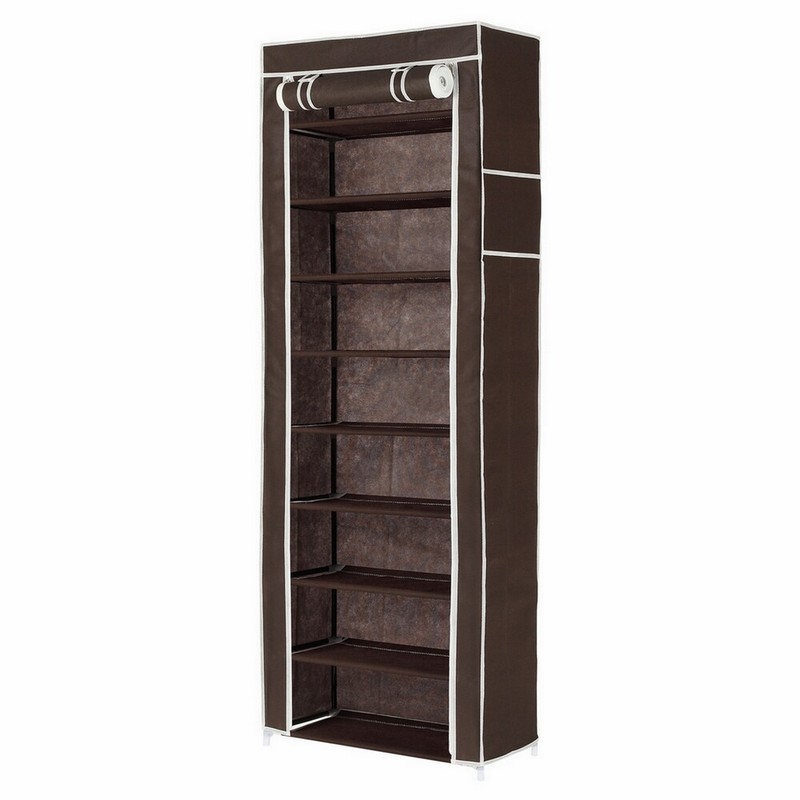 OPEN BOX Homegear Large Free Standing Fabric Shoe Rack /Storage Cabinet /Closet