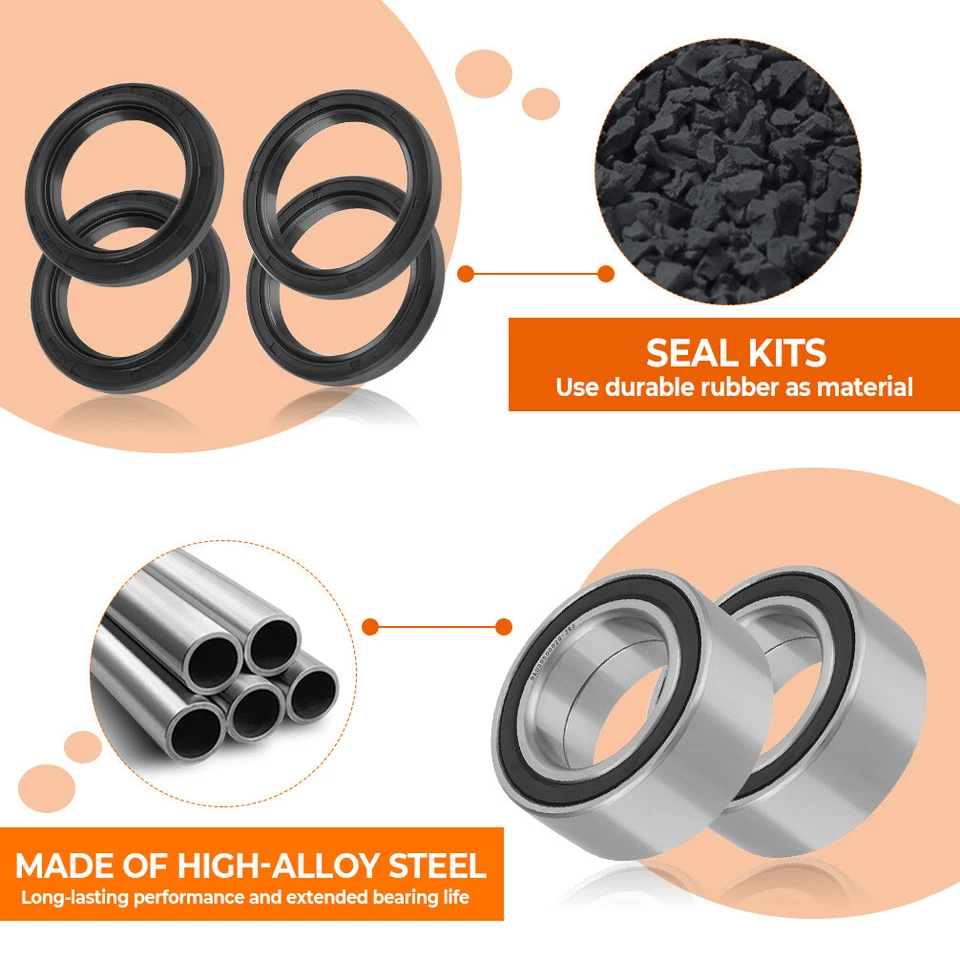 Front Wheel Bearings & Seals Kits for 1988-2000 Honda FourTrax 300 4x4 TRX300FW — 第 3/4 张图片