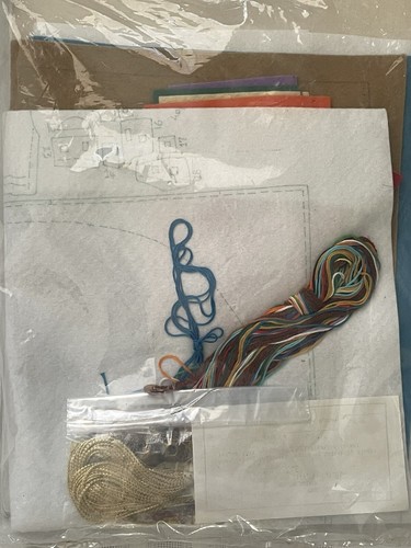 VTG 1980s Bucilla Hanukkah Wall Hanging Embroidery KIt 48793 'Jeweled' Panel,NIP - Picture 7 of 7