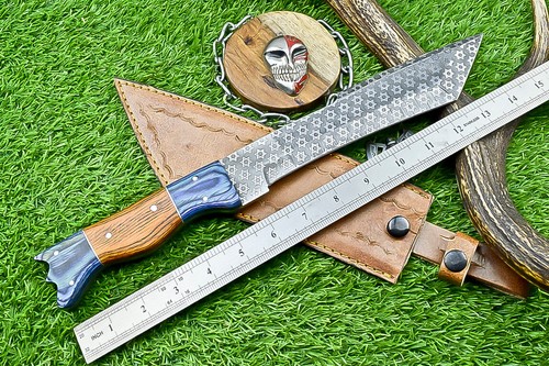 HANDMADE J2 STEEL BLADE KNIFE ,CAMPING knife, HUNTING KNIFE W/SHEATH SN-3498 - Picture 8 of 10