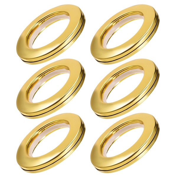 Curtain Grommets Plastic 1.5 Inch Inner Dia Drapery Eyelet Rings Gold