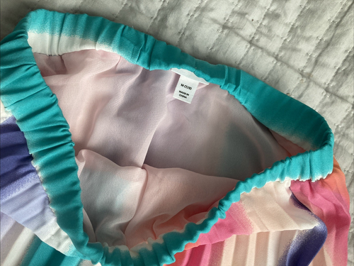 Art Class Youth Girls Size M 7/8 Skirt Colorful Long Pastel Pink Purple Pleated - Picture 7 of 22