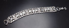VINTAGE SIGNED WEISS SPARKLY CLEAR RHINESTONE BRACELET 7"
