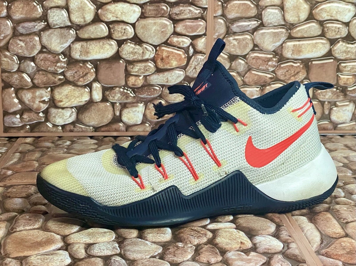 Nike Zoom Blue Grey Orange Hypershift Mens Sz 9 Basketball
