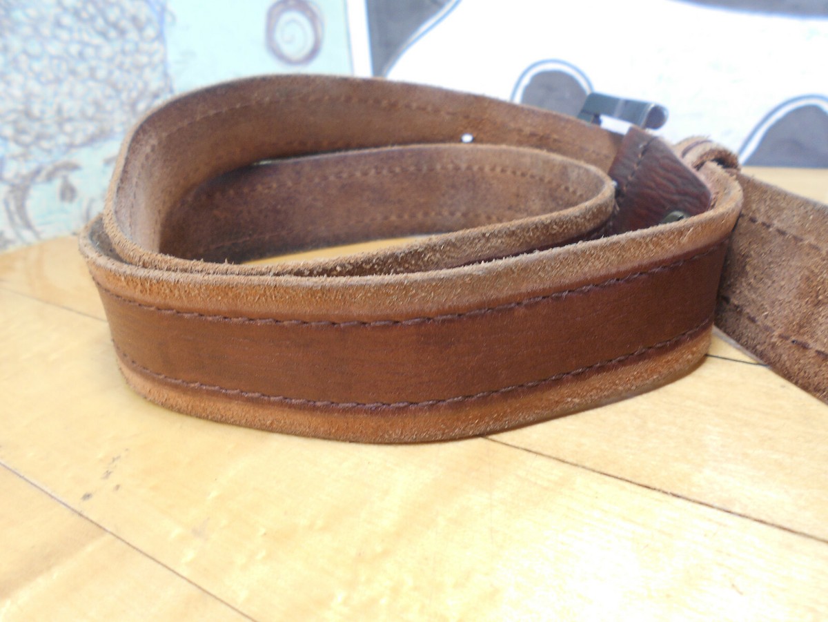 JD Brown Leather Belt Size 32 JJ1063 | eBay