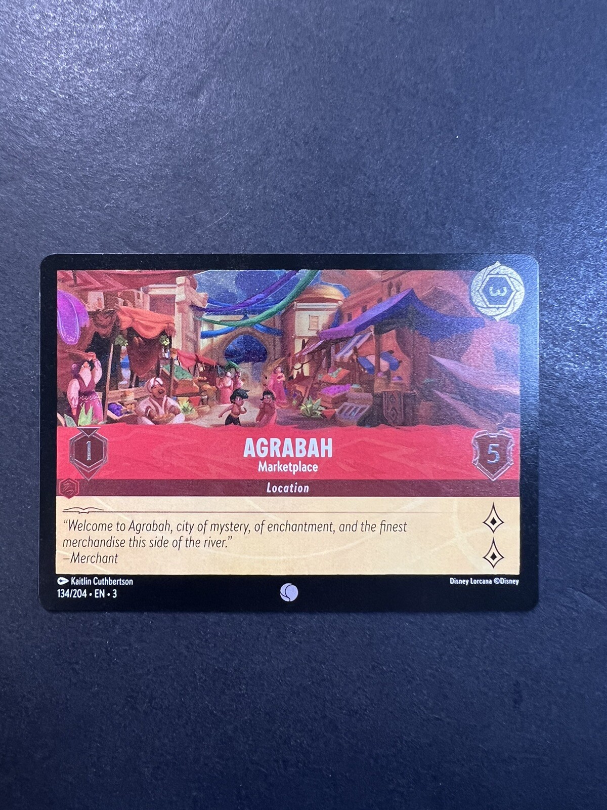 Disney Lorcana: Into The Inklands - Agrabah - 134/204 - Cold Foil Holo - MINT