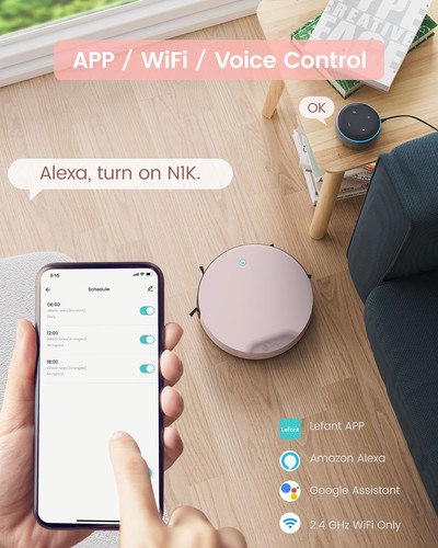 Lefant 4500Pa Robot Aspirapolvere Wi-Fi/App/Alexa Robot Aspiradora Robot Vacuum - Bild 2 von 9