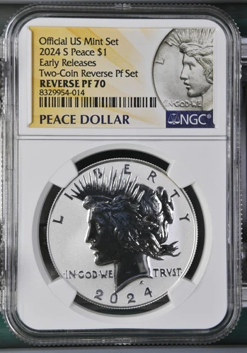 2024 S Peace Silver Dollar $1 Reverse Proof NGC PF70 Early Releases