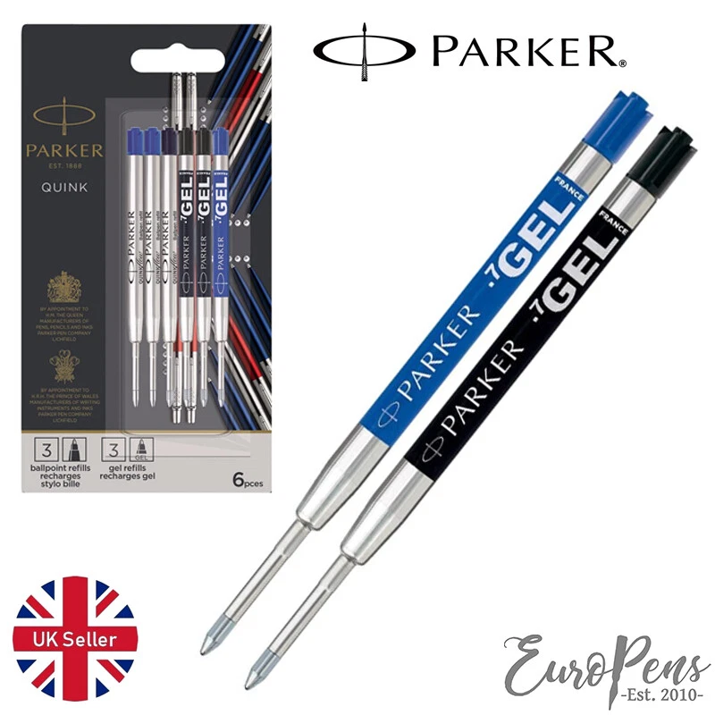 Parker Quink Gel Jotter Ballpoint Refill - Choose colour & discounted quantities