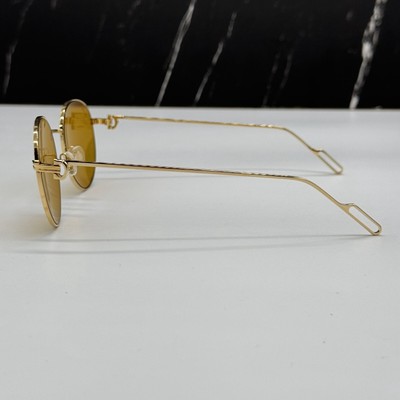 NEW CARTIER CT0249S 004 UNISEX GOLD ROUND SUNGLASSES CARTIER CT0249S NEW CARTIER CT0249S 004 UNISEX GOLD ROUND SUNGLASSES CARTIER  main image 4