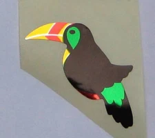 Vintage 80's Hambly Studios Mylar Foil Toucan Sticker Mod