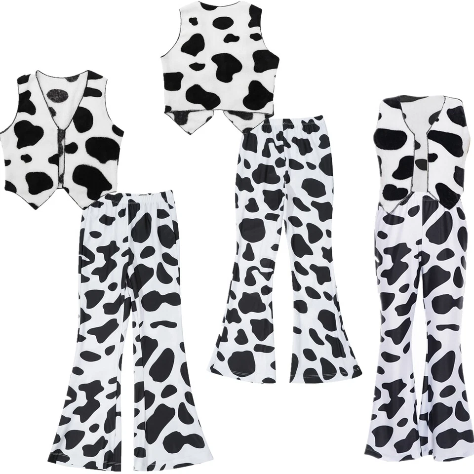 Niños Niñas Cosplay Conjunto Sin Mangas Vaquero Disfraz Frente Abierto Vaquera Disfraz Foto 2 de 4