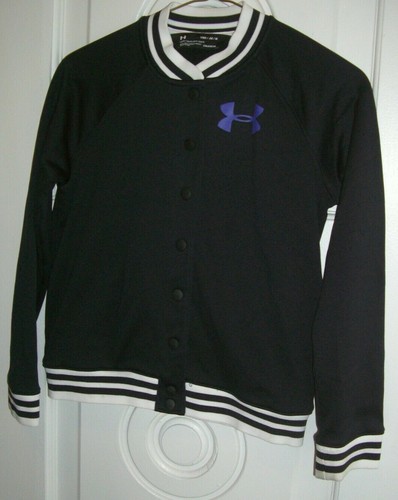 Youth Under Armour Coldgear Black& White Long Sleeve Jacket/Style 1318316/Size M - Picture 12 of 12