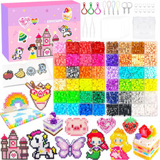 5Mm Fuse Beads Kit for Kids Crafts - 48 Colors Fuse Beads Set with Pegboard,Iron