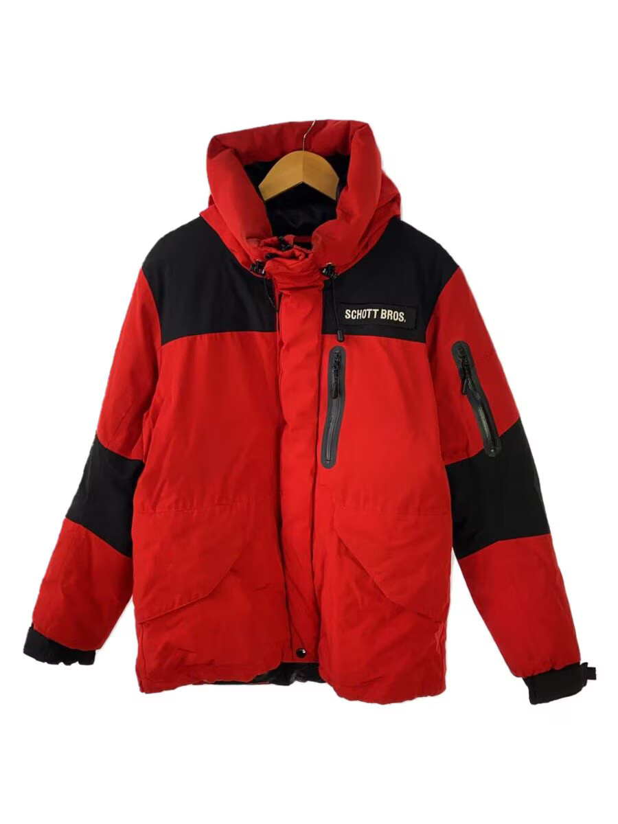 Schott Down Jacket, Large, Polyester, Red, 3182011 - image 1
