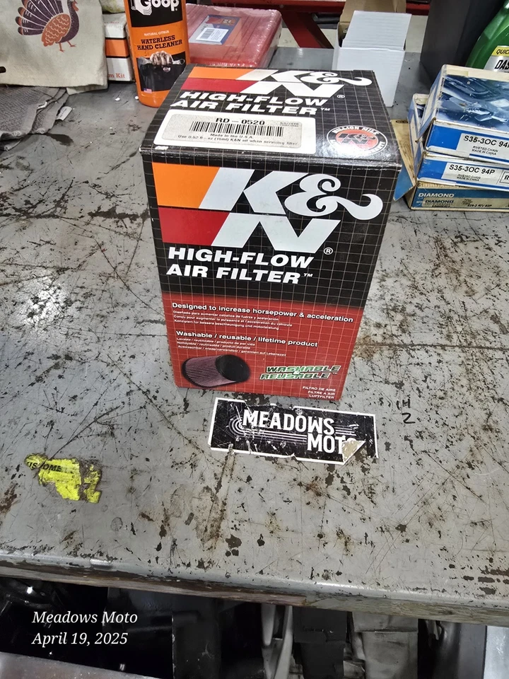 Nice K&N Universal Clamp-On Air Filter For 2-1/8FLG, 3-1/2OD, 6H RD-0520 - Image 2 of 2