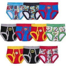 DC Comics 100 Premium Soft Cotton Underwear 10Pk 4T, Bonus Potty Training Chart