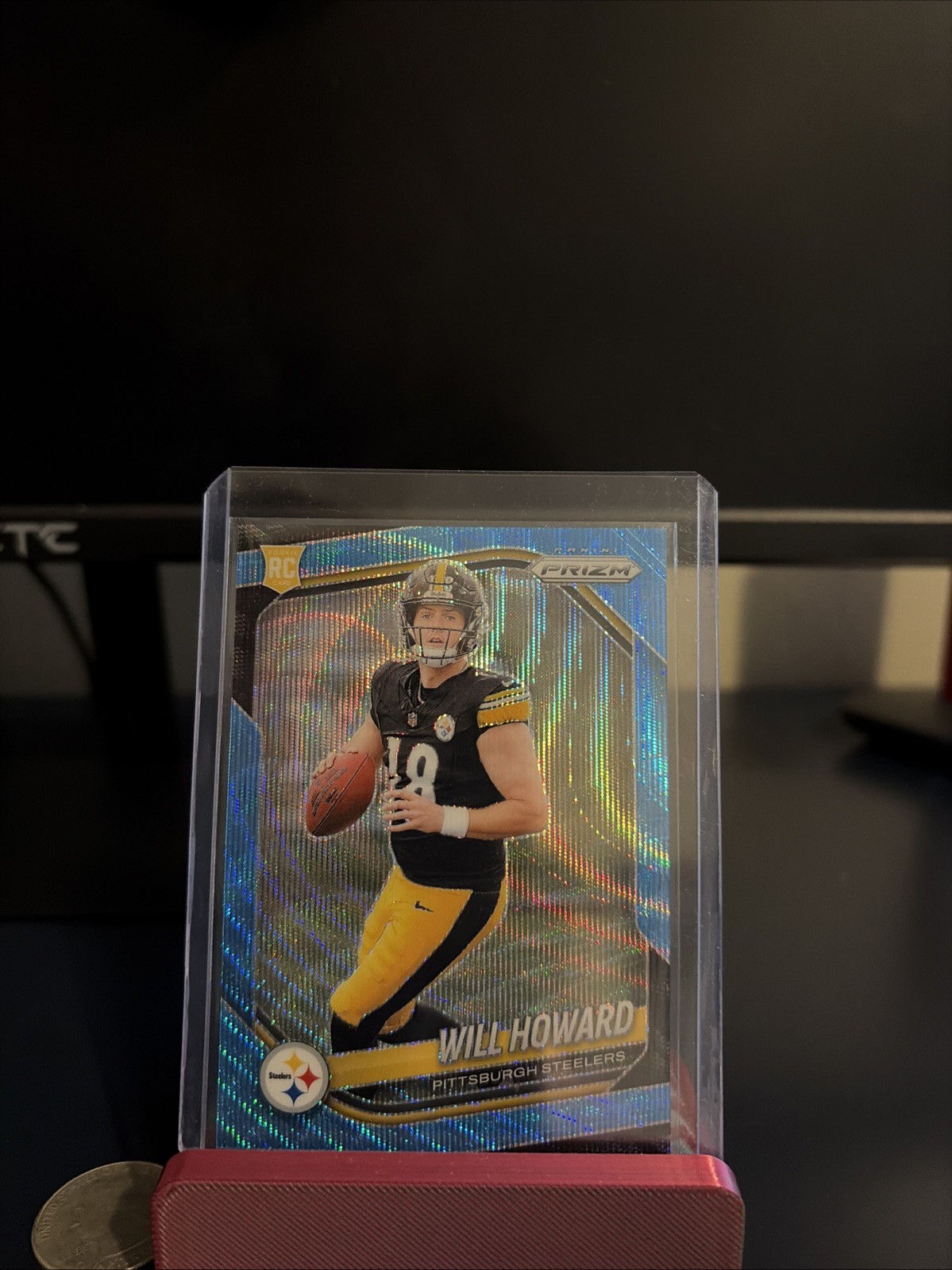 WILL HOWARD Rookie 2025 Panini Prizm Blue Wave /230 Pittsburgh Steelers RC #367