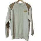 Norsewear Men's XXXL Jumper Beige Wool Elbow Patches New Zealand