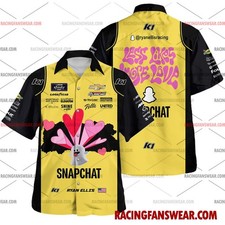 Ryan Ellis Nascar Racing 2024 Uniform Apparel Clothes Hawaiian Polo Shirts