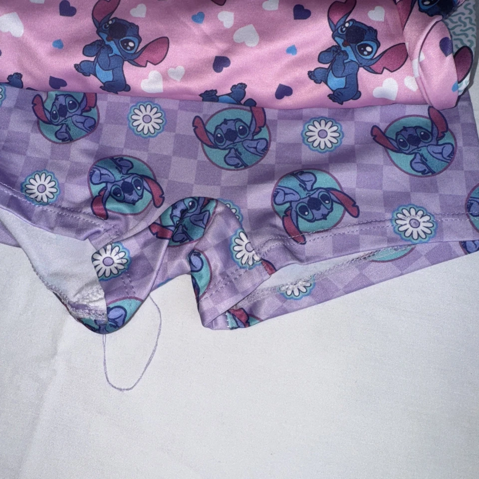 Paquete de 4 pantalones cortos deportivos Disney Stitch para niñas pequeñas ropa interior nueva talla 6 Foto 4 de 4