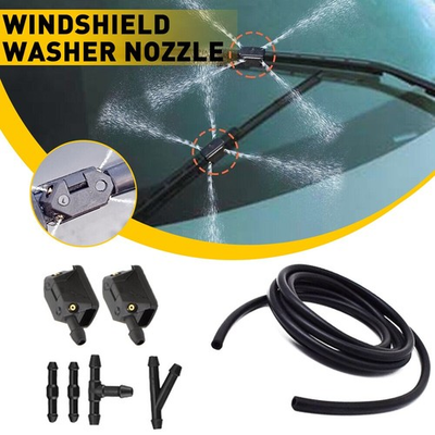#ad #ad Car Windshield Wiper Washer Squirter Nozzle Spray Jet Kit Fluid Hose A Universal $7.99