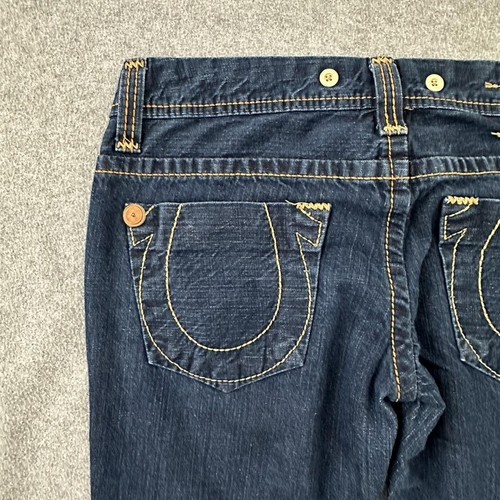 Pantalones de mezclilla True Religion vintage para mujer 30 corte boot oscuro Jacob grande T hechos en EE. UU. tiro bajo - Imagen 8 de 12