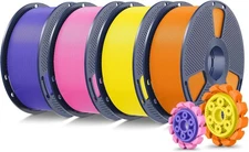 SUNLU PLA+2.0 3D Printer Filament Bundle, 4KG Upgrade PLA+ Filament 1.75mm, Toug