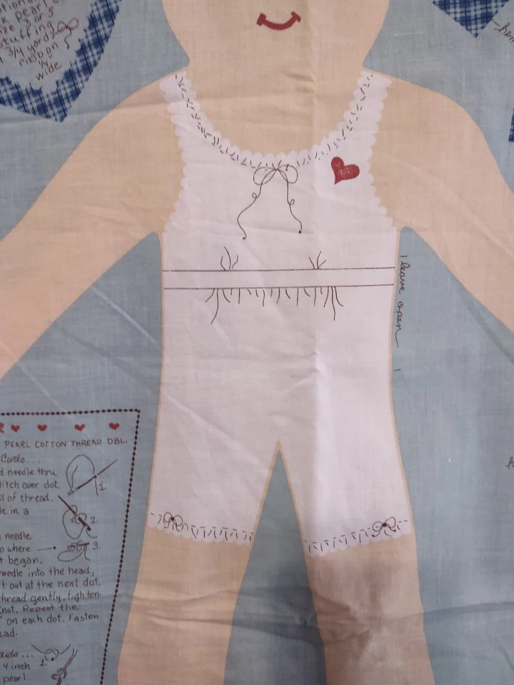 Panel de tela de algodón para muñeca Samantha and Polly de Joan Kessler Concord Foto 4 de 4