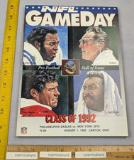 John Riggins John Mackey Al Davis Eagles v Jets 1992 GAMEDAY NFL program mag