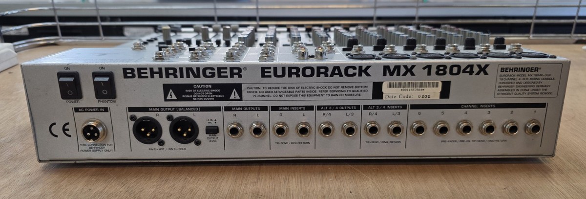 Behringer Eurorack MX1804X Audio Mixer With Power Supply