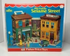 Vintage Fisher Price Little People 938 Play Family Sesame Street Playset In Box