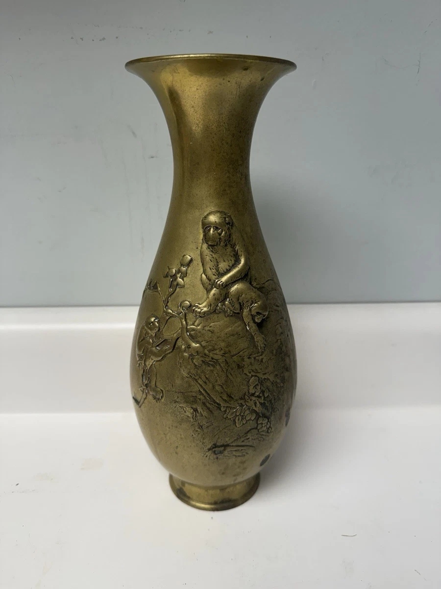 金色青铜古董日本花瓶| eBay