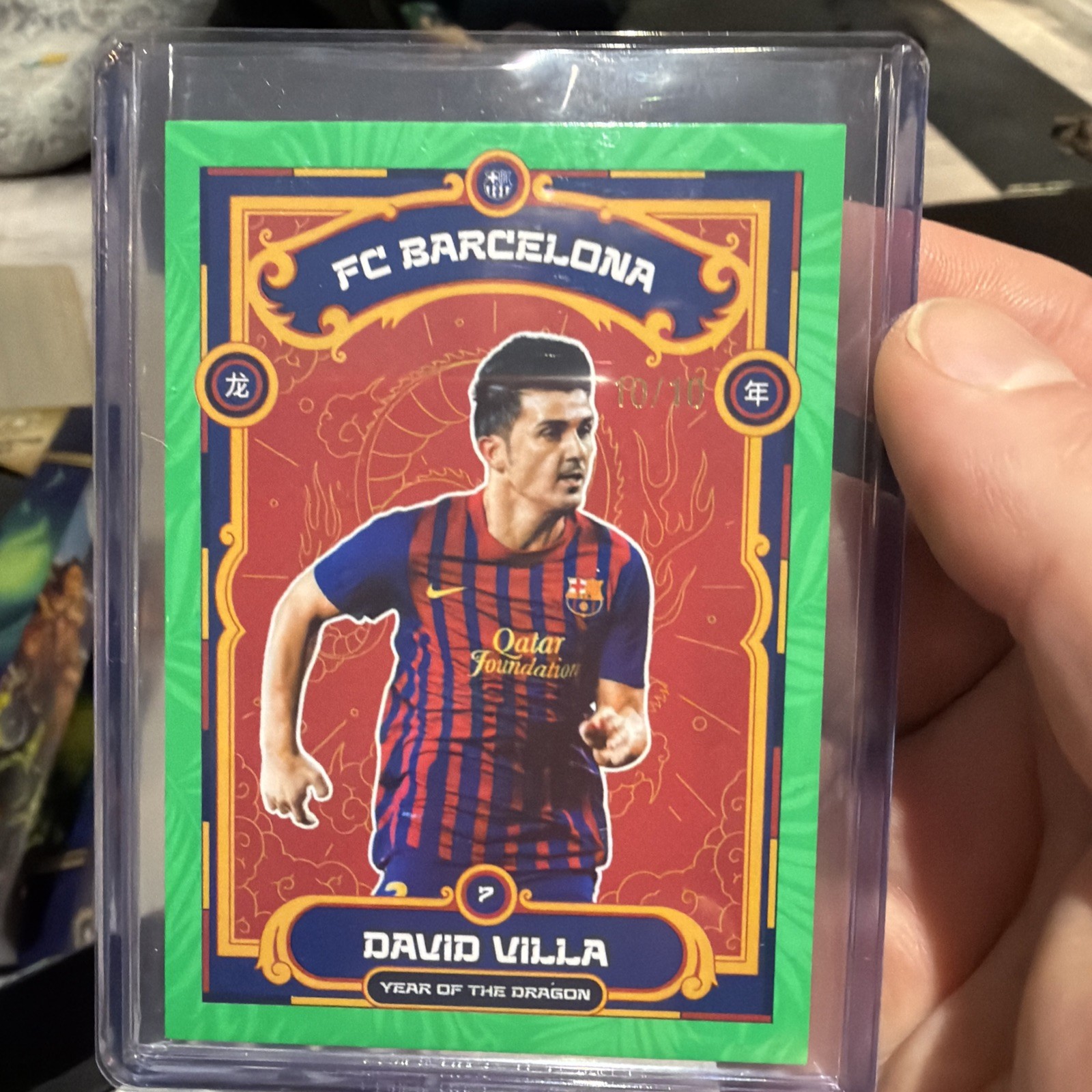 David Villa Low Numbered 10/10 Barcelona Year Of The Dragon Spain Legend Topps for sale on Ebay