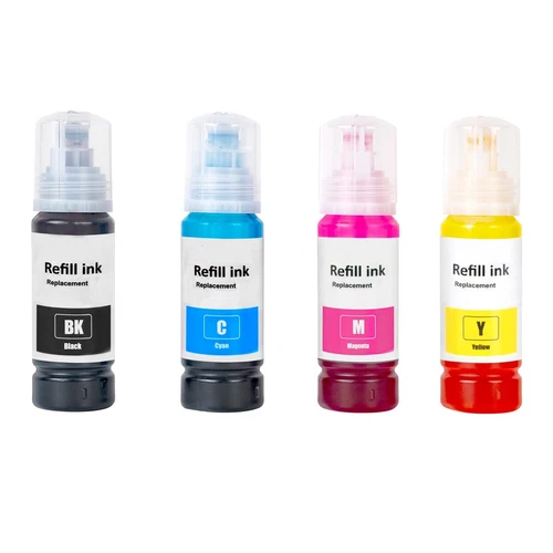4 Ink Bottles (Set) for Epson EcoTank ET-14100, ET-2720, ET-2815, ET-2860
